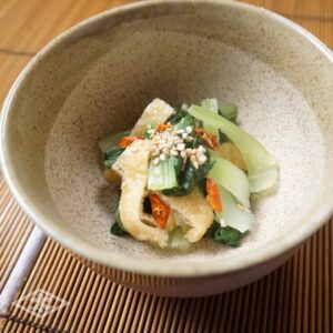 青梗菜と油揚げのナムル