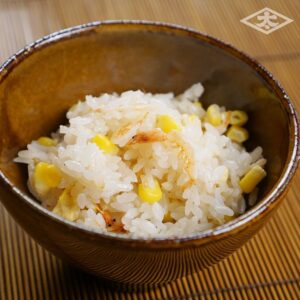 トウモロコシと桜海老の炊き込みご飯